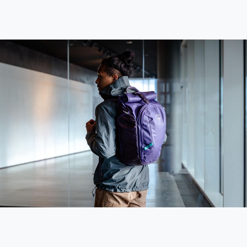Städtischer Rucksack Osprey Transporter Roll Top 30 l Euphoria Purple 5