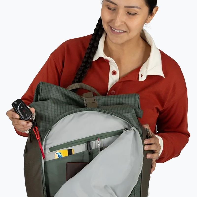 Osprey Transporter Roll Top 20 l Kiefer Blatt Stadt Rucksack 11