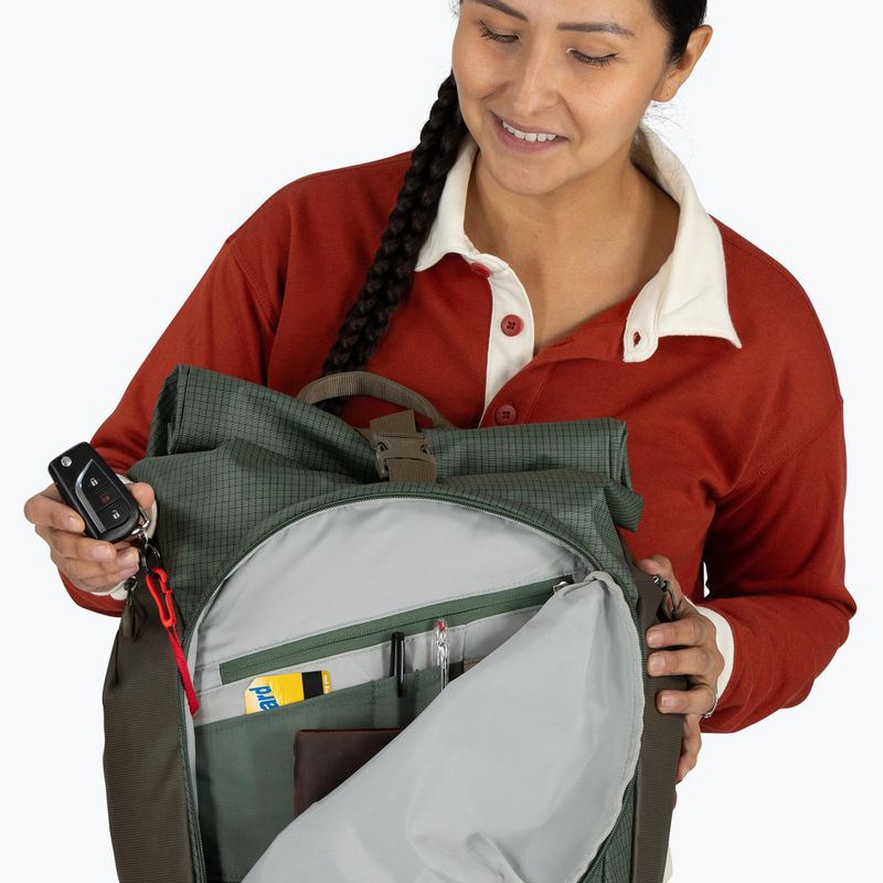 Städtischer Rucksack Osprey Transporter Roll Top 30 l Pine Leaf 14