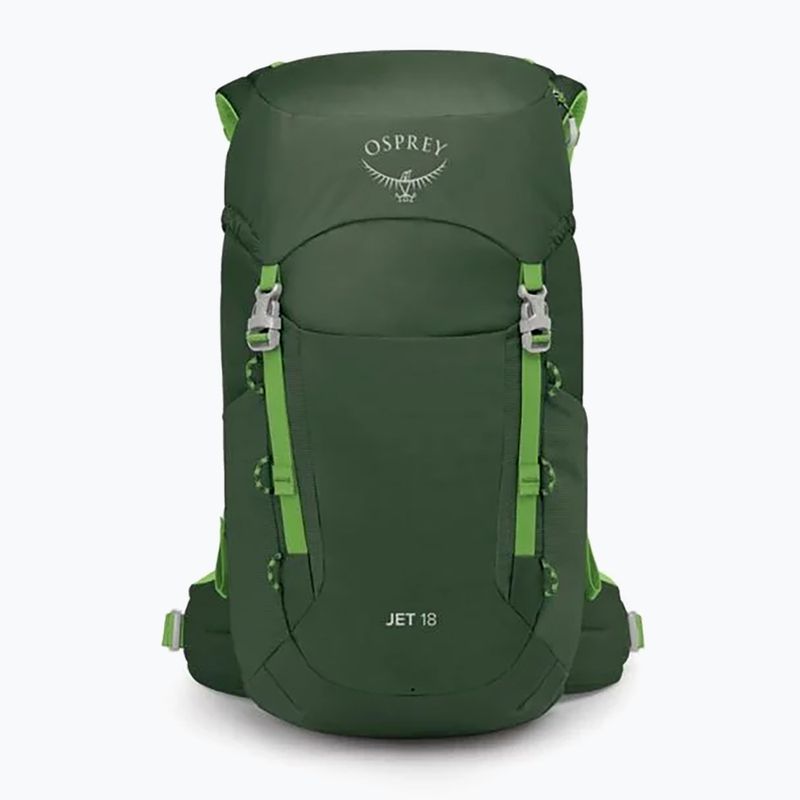 Wander Rucksack Kinder Osprey Jet 18 l green canopy/ limeline green