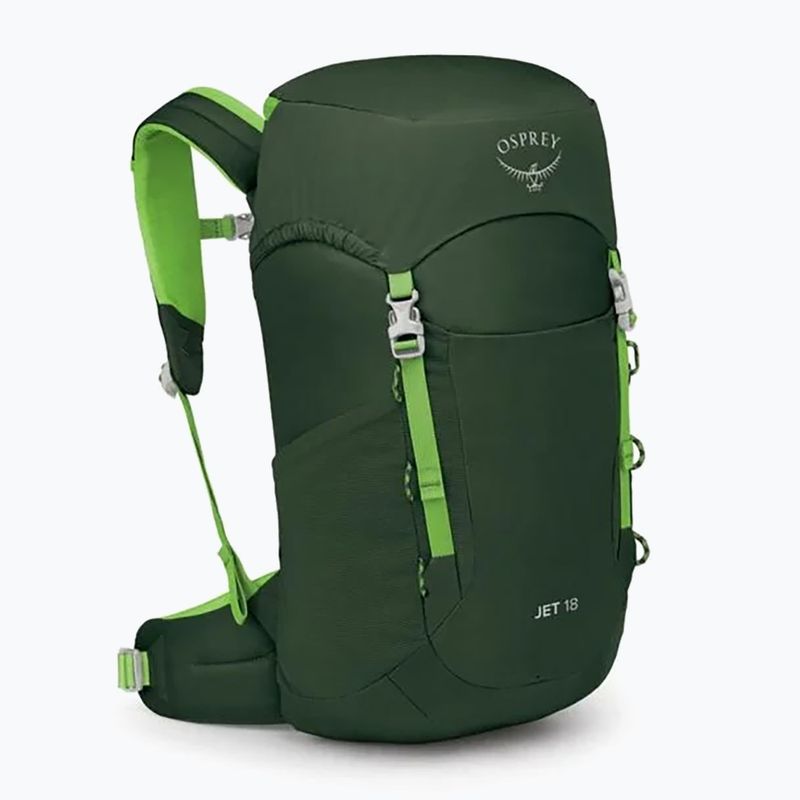 Wander Rucksack Kinder Osprey Jet 18 l green canopy/ limeline green 3