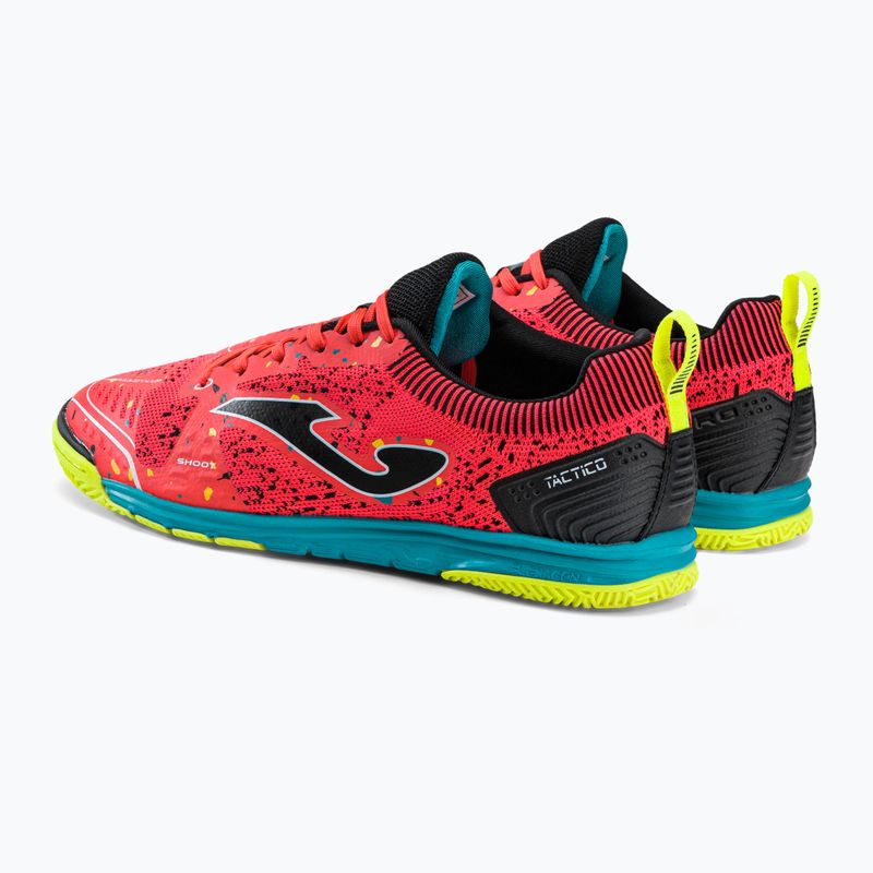 Joma Tactico IN Herren Fußballschuhe koralle/türkis 3
