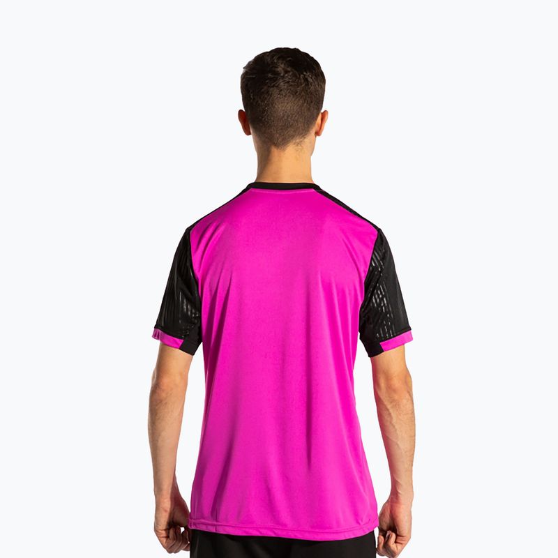 Herren-Tennisshirt Joma Montreal fluoreszierend rosa/schwarz 3