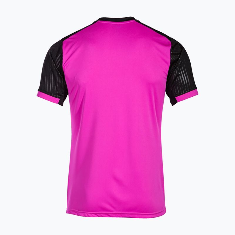 Herren-Tennisshirt Joma Montreal fluoreszierend rosa/schwarz 6