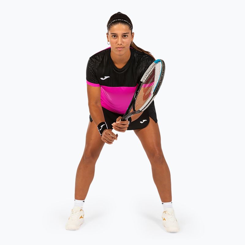 Joma Montreal SS Fluor rosa/schwarzes T-shirt 3