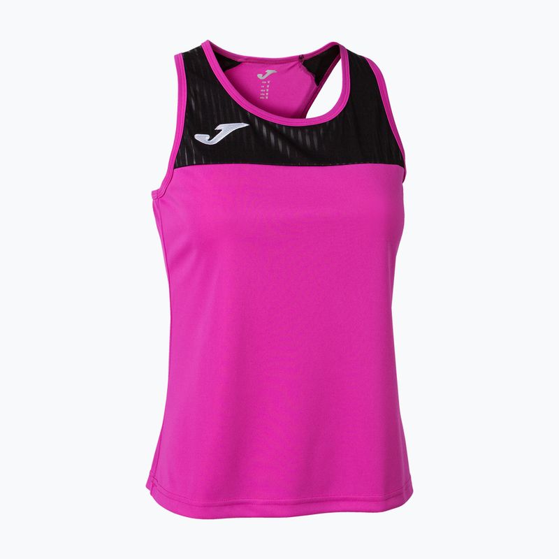 Damen Tennis Tank Top Joma Montreal fluoreszierend rosa/schwarz 5