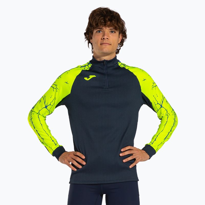 Herren Joma Elite IX Fluor gelbes Laufsweatshirt