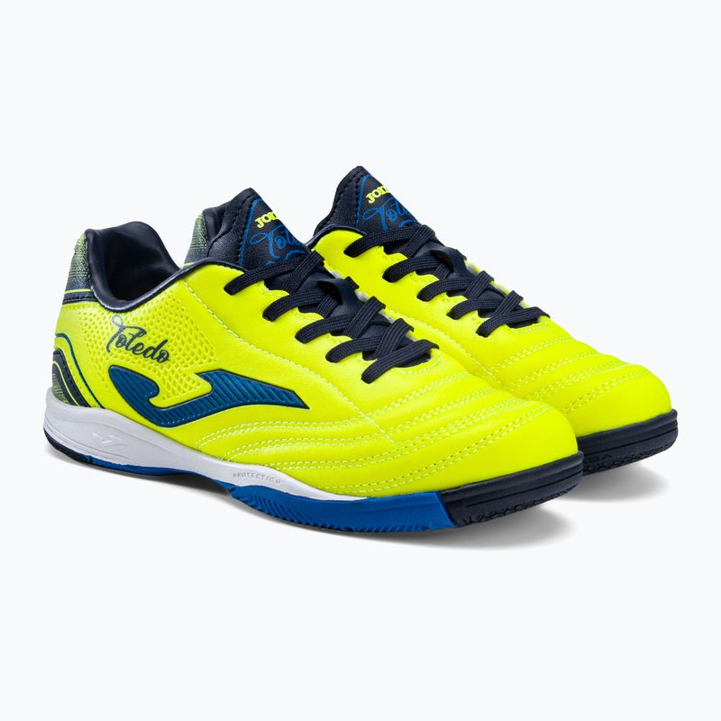 Joma Toledo IN Kinder Fußballschuhe Zitrone Fluor 5