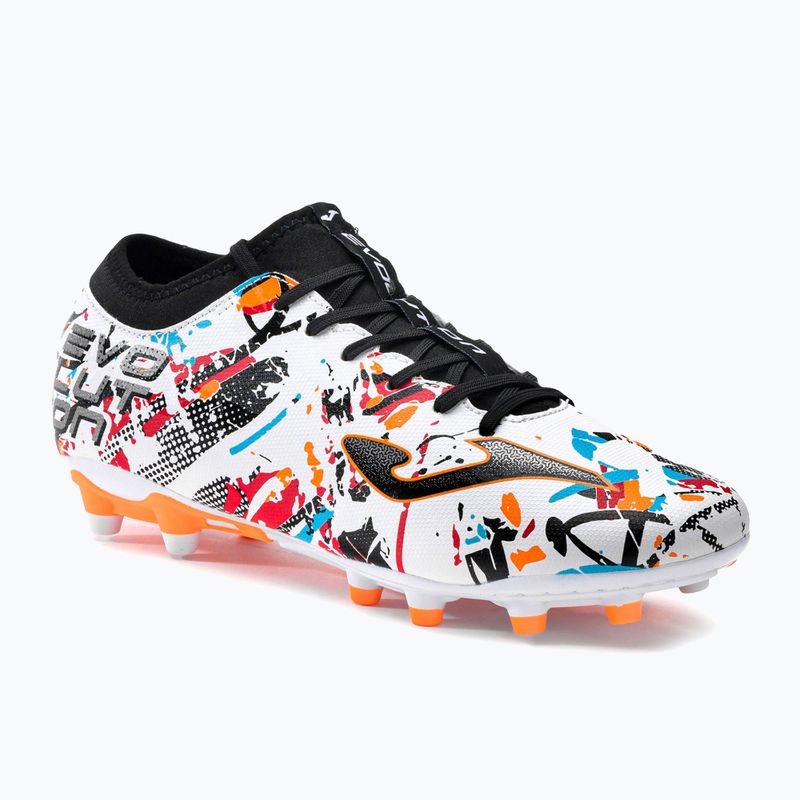 Joma Evolution FG Herren Fußballschuhe weiß/schwarz/orange