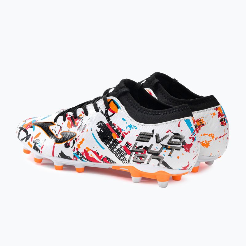 Joma Evolution FG Herren Fußballschuhe weiß/schwarz/orange 3