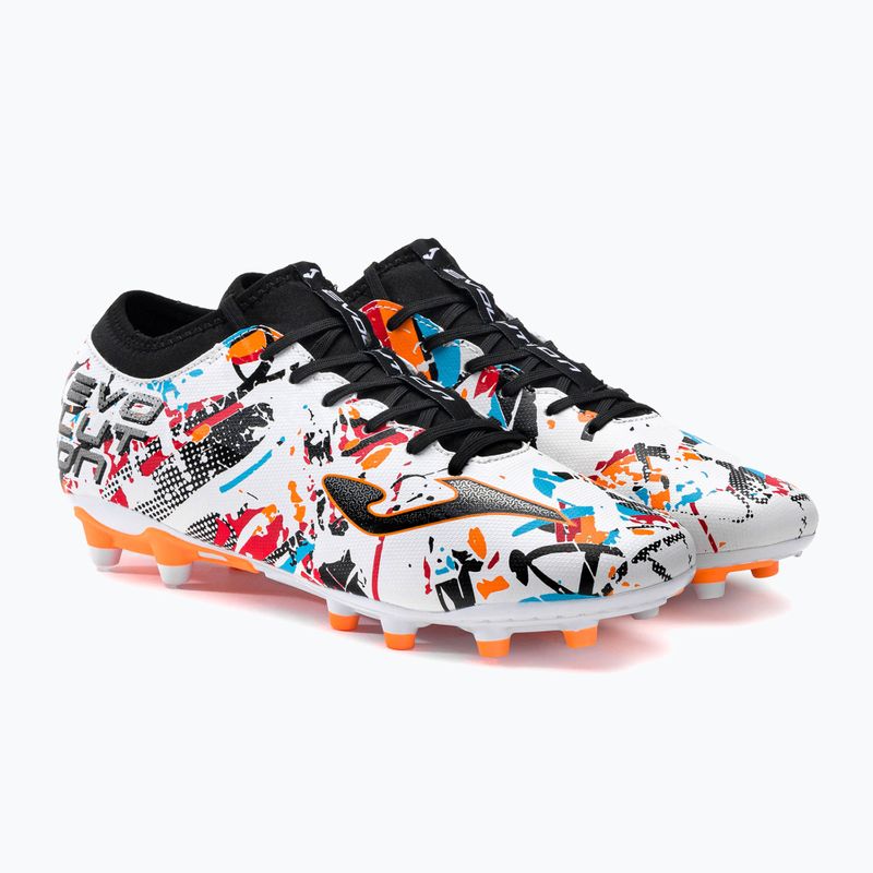 Joma Evolution FG Herren Fußballschuhe weiß/schwarz/orange 4