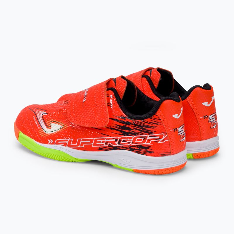 Joma Super Copa IN koralle/grün fluor Kinder Fußballschuhe 3