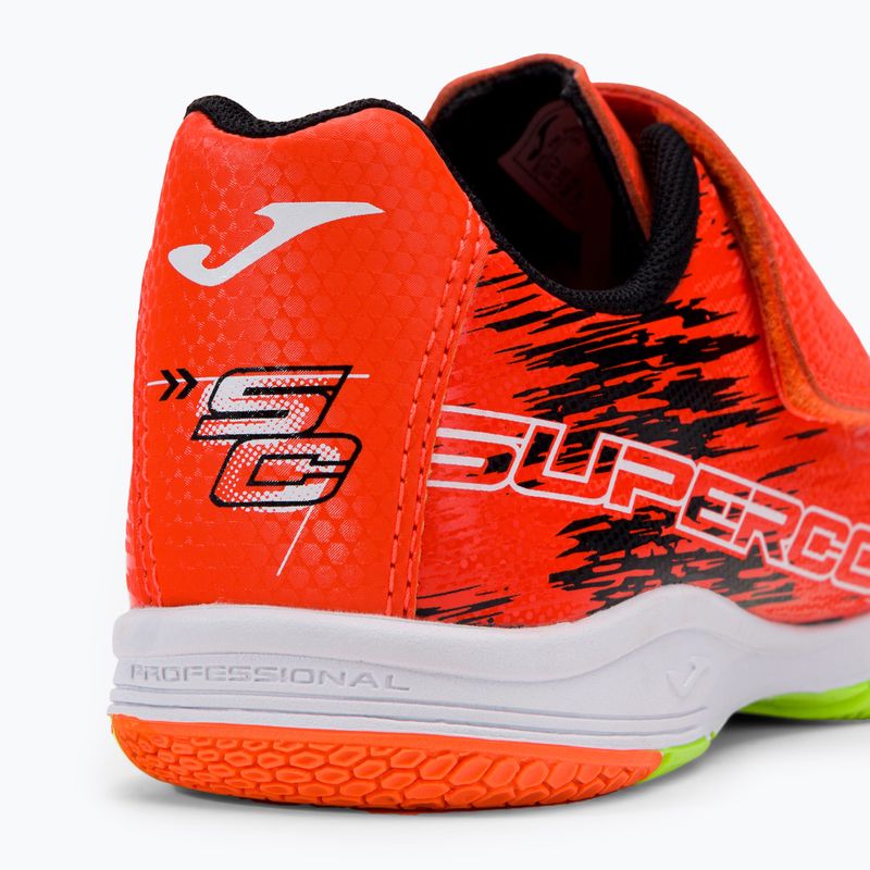 Joma Super Copa IN koralle/grün fluor Kinder Fußballschuhe 8