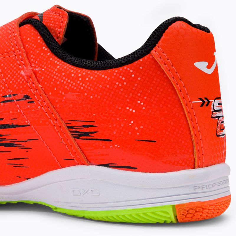Joma Super Copa IN koralle/grün fluor Kinder Fußballschuhe 10