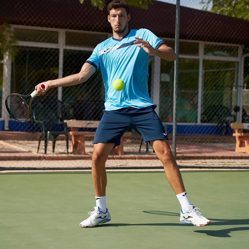 Herren-Tennisshirt Joma Court fluor türkis/navy 5