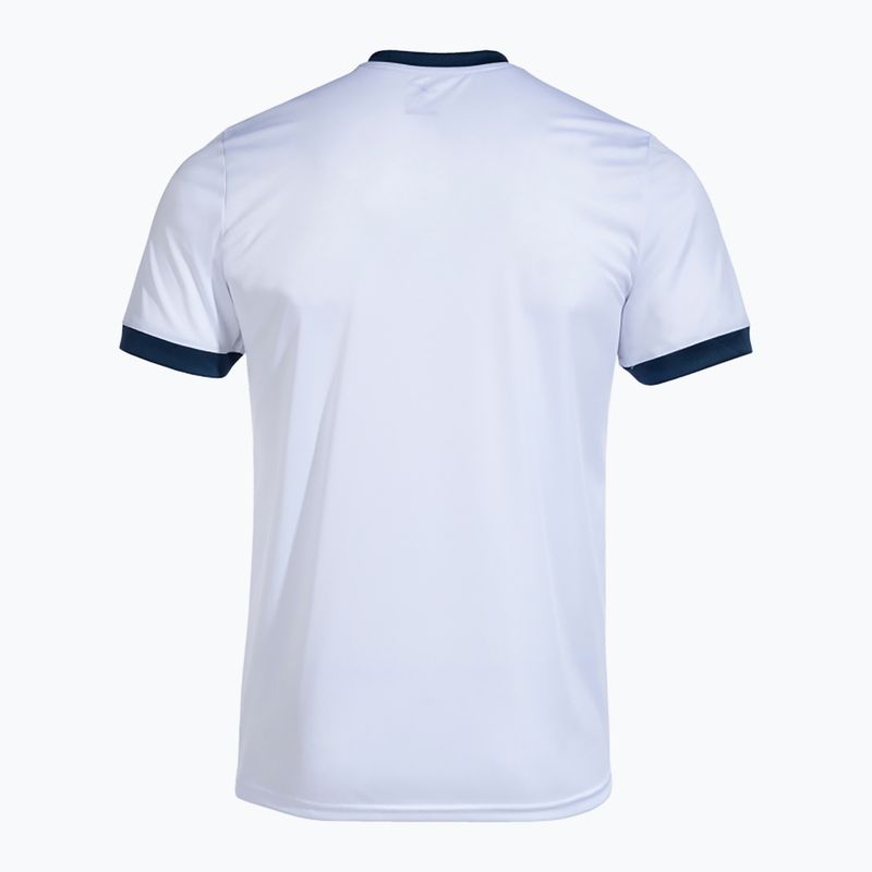 Herren Tennishemd Joma Court weiß/royal 2