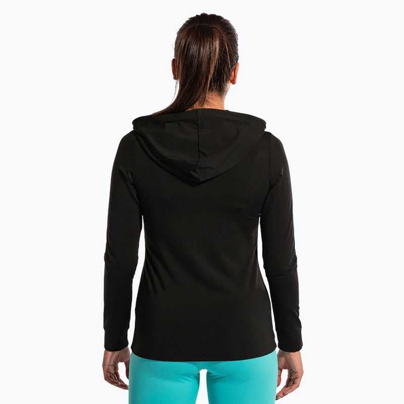 Damen Tennis Sweatshirt Joma Sculpture II Zip-Up Hoodie schwarz 3