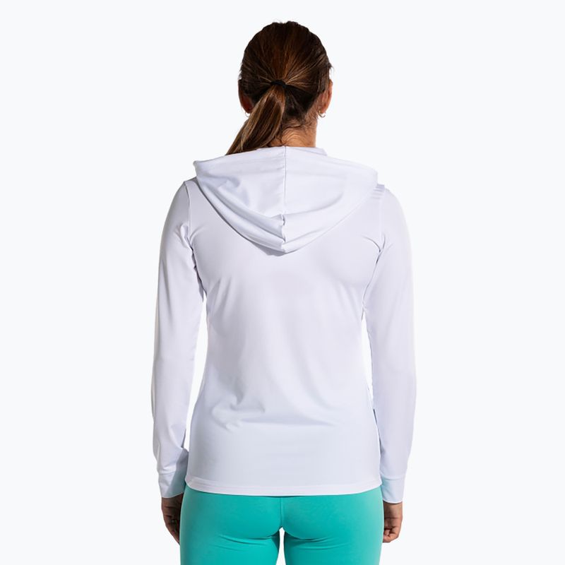 Damen Tennis Sweatshirt Joma Sculpture II Zip-Up Hoodie weiß 3