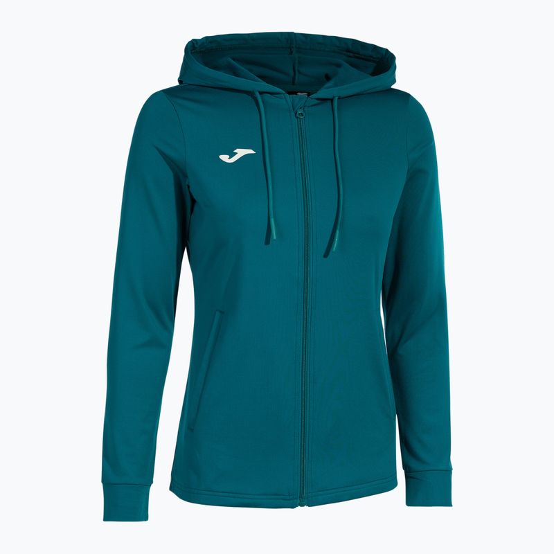 Damen Tennis Sweatshirt Joma Sculpture II Zip-Up Hoodie grün 9