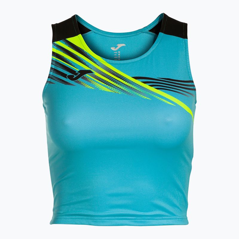 Damen Laufshirt Joma Elite X fluor türkis/schwarz 6
