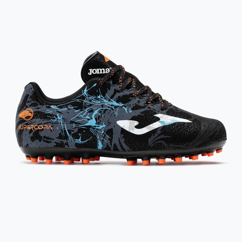 Kinder Fußballschuhe Joma Super Copa Jr AG schwarz/türkis 2
