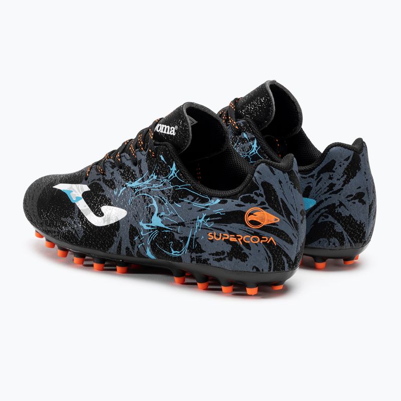 Kinder Fußballschuhe Joma Super Copa Jr AG schwarz/türkis 3