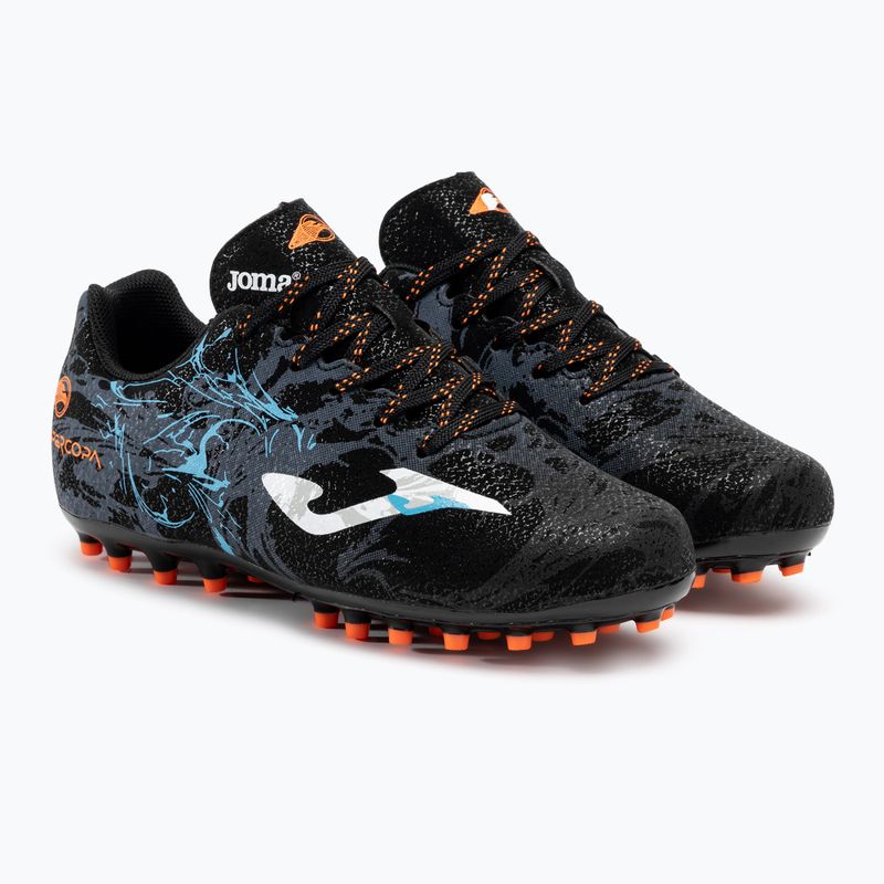 Kinder Fußballschuhe Joma Super Copa Jr AG schwarz/türkis 4