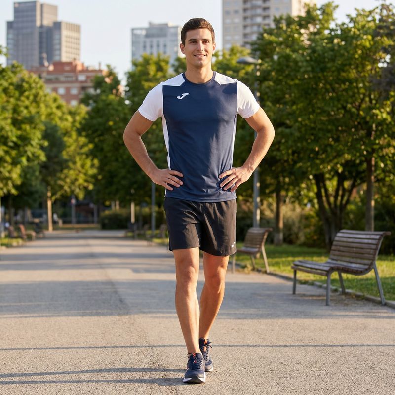 Herren Joma Record II Laufshirt navy/weiß 5
