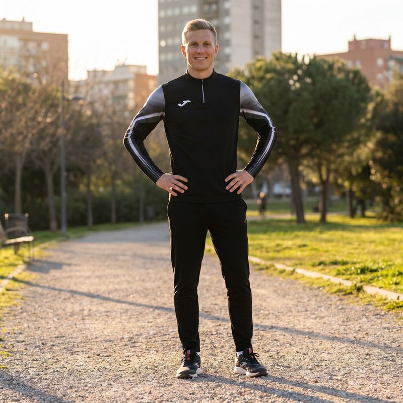 Herren-Laufpullover Joma Elite XI schwarz/anthrazit 8
