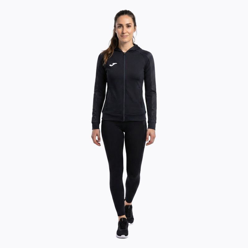 Damen Joma Elite XI Hoodie schwarz/anthrazit Laufsweatshirt 2