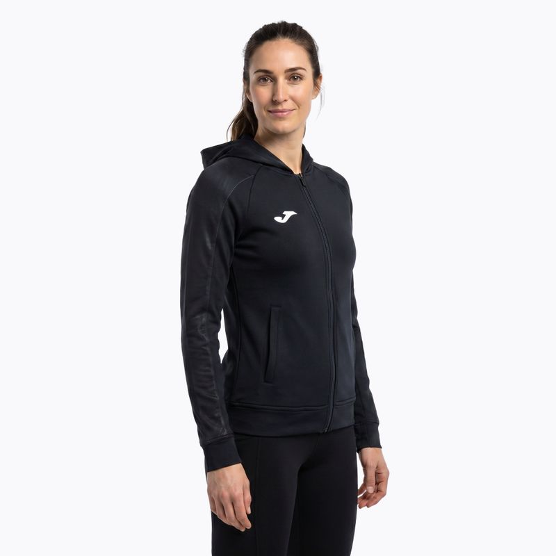 Damen Joma Elite XI Hoodie schwarz/anthrazit Laufsweatshirt 4