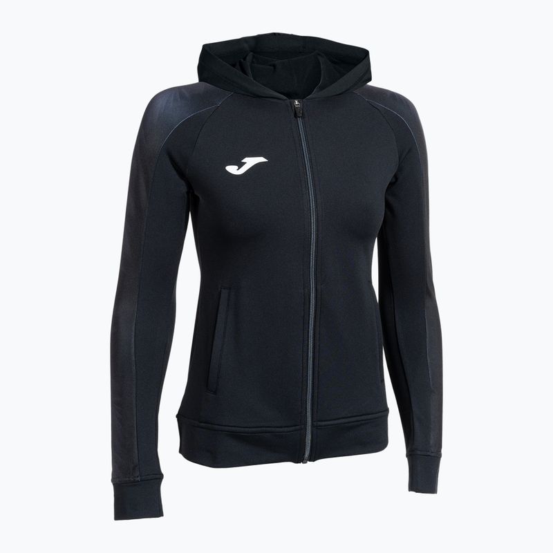 Damen Joma Elite XI Hoodie schwarz/anthrazit Laufsweatshirt 3
