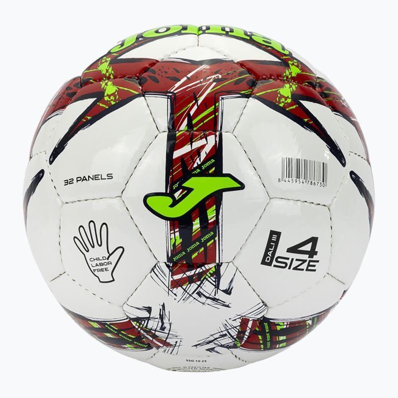 Fußball Joma Dali III red/fluor green Größe 5 2