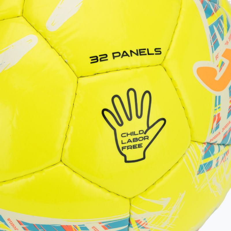 Fußball Joma Dali III yellow/fluor turquoise Größe 5 3