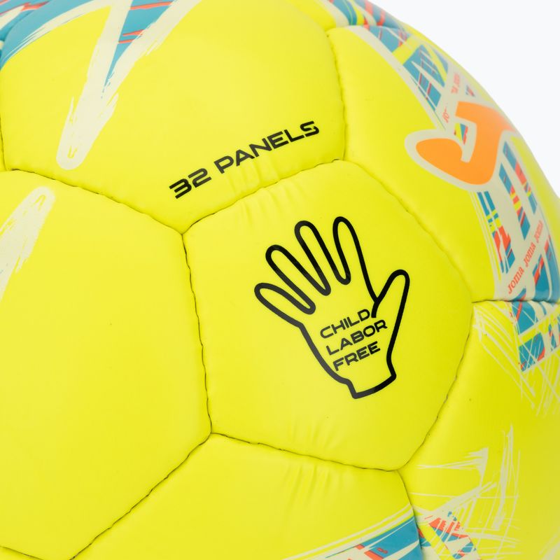 Fußball Joma Dali III yellow/fluor turquoise Größe 4 3