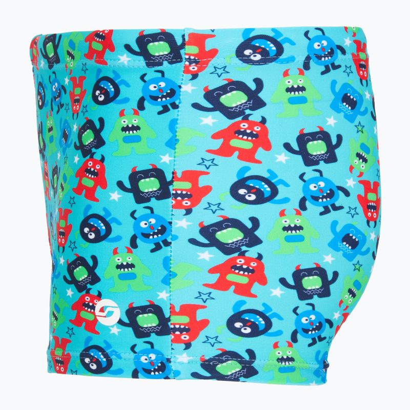 Kinder-Badeboxershorts RAS Monsters Trunks turquoise 3