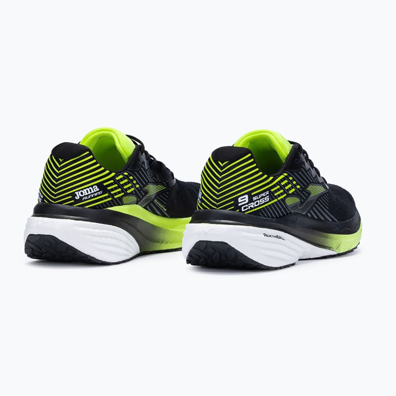 Herren Joma Super Cross Laufschuhe schwarz/zitrone 3