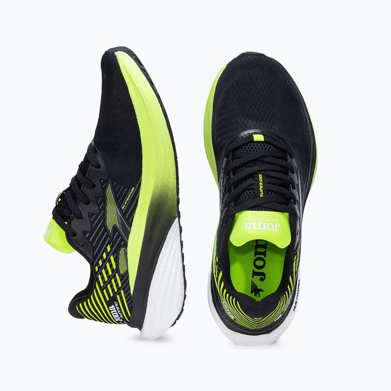 Herren Joma Super Cross Laufschuhe schwarz/zitrone 4