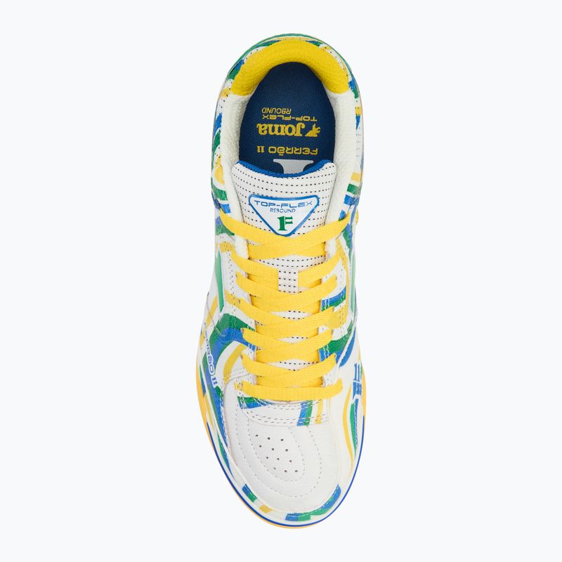 Fußballschuhe Herren Joma Top Flex IN white/green 5