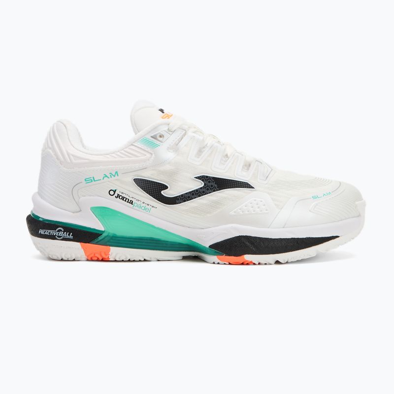 Padel-Schuhe Herren Joma Slam OM white/ turquoise 2