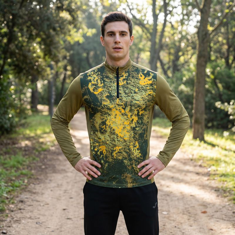 Herren Joma R-Nature grünes Lauf-Langarmshirt 9