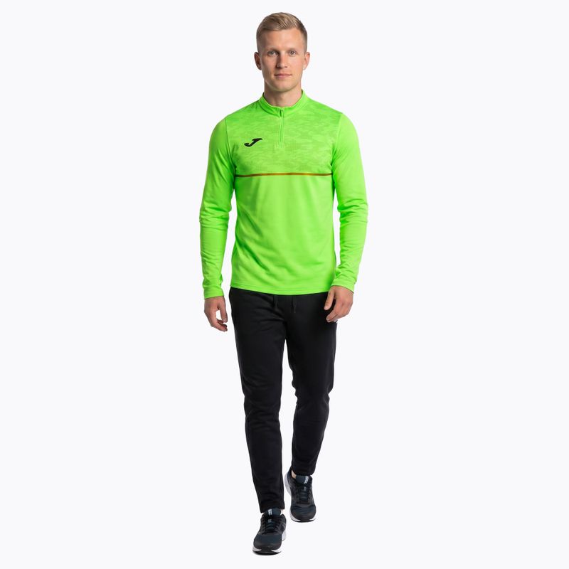Herren Joma Record III fluor grünes Laufsweatshirt 2