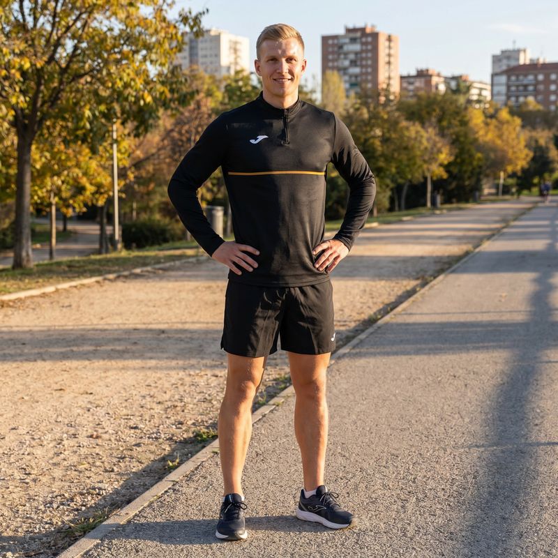 Herren Joma Record III Laufsweatshirt schwarz 6
