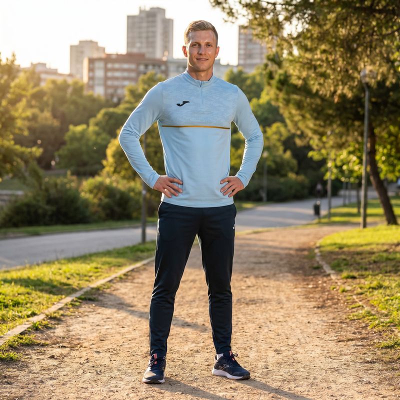 Herren Joma Record III Laufsweatshirt hellblau 6