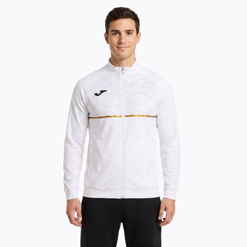 Men's Joma Record III Full Zip Laufsweatshirt weiß