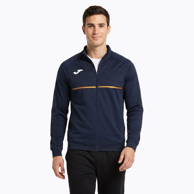 Herren Joma Record III Full Zip Laufsweatshirt navy 3