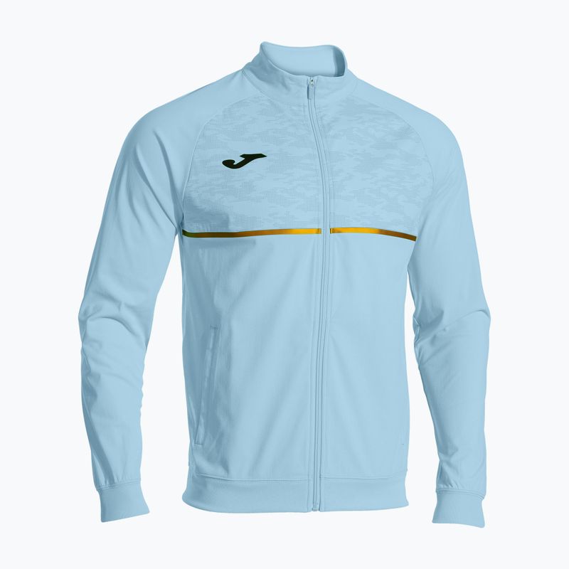 Herren Joma Record III Full Zip Laufsweatshirt hellblau