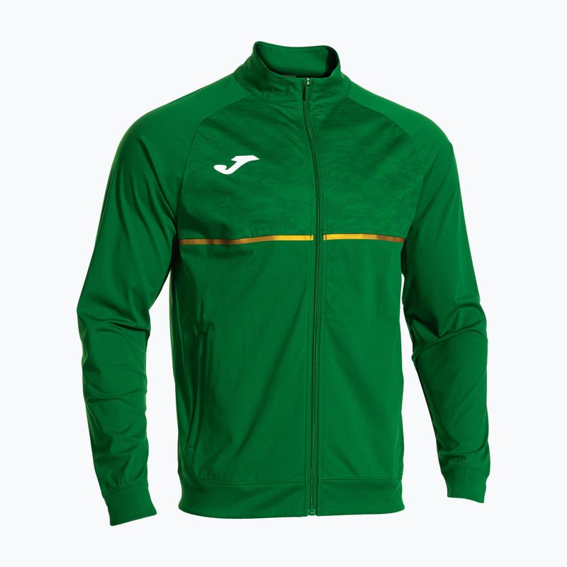Herren Joma Record III Full Zip Grünes Laufshirt