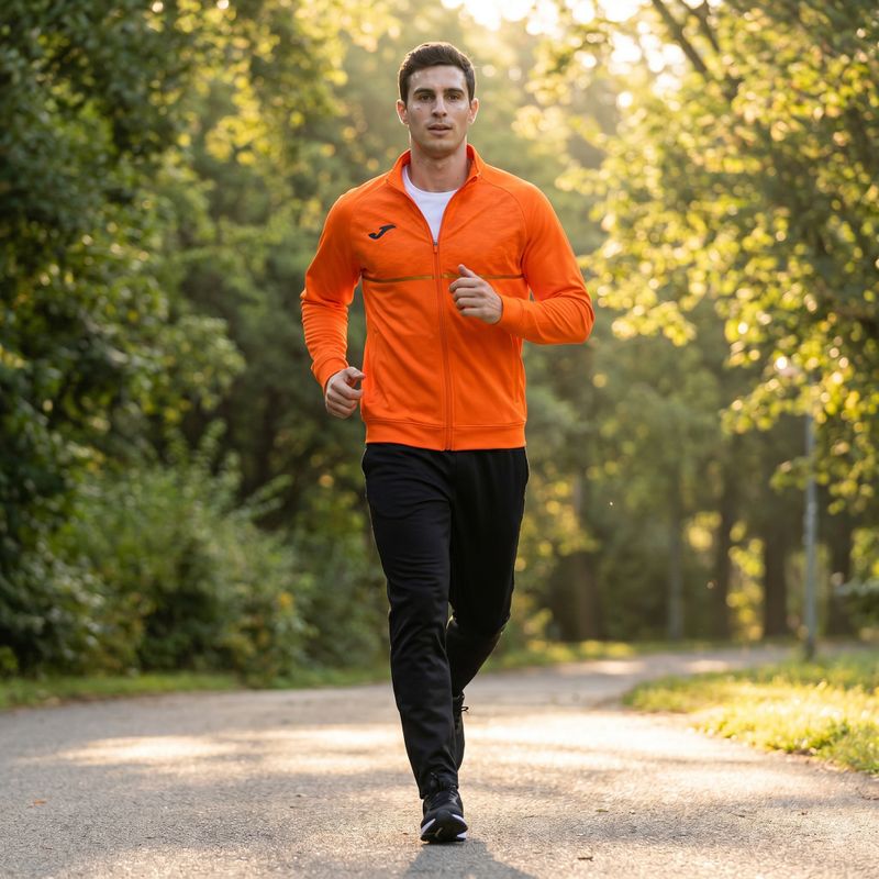 Herren Joma Record III Full Zip Laufsweatshirt orange 8