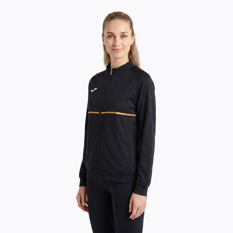 Women's Joma Record III Full Zip Laufsweatshirt schwarz 2